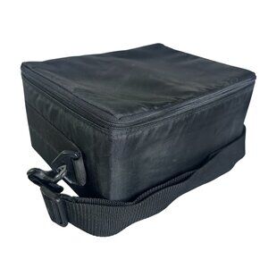 Black Nylon CD Case Holder Storage Bag 24 Disc Organizer Shoulder Strap Travel
